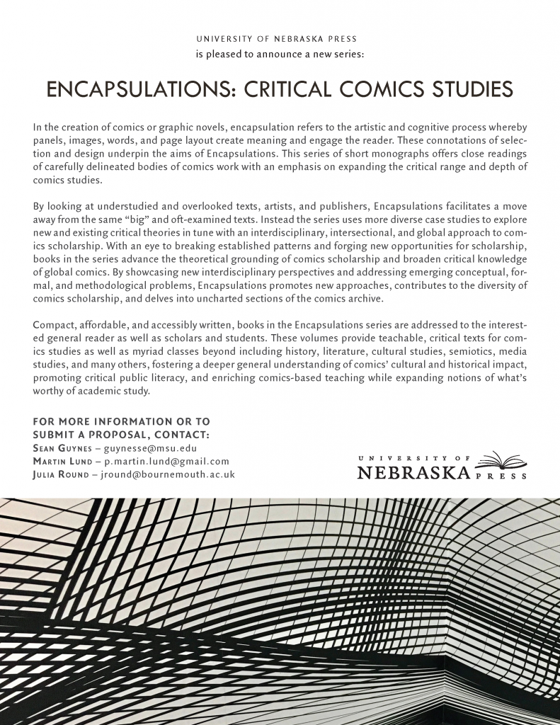 Flyer for Encapsulations: Critical Comics Studies