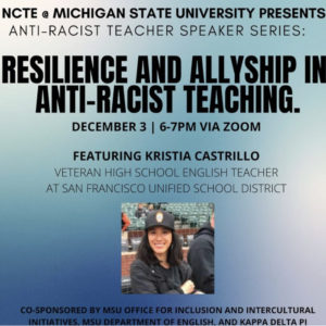 resilience and allyship in antiracist teaching flyer